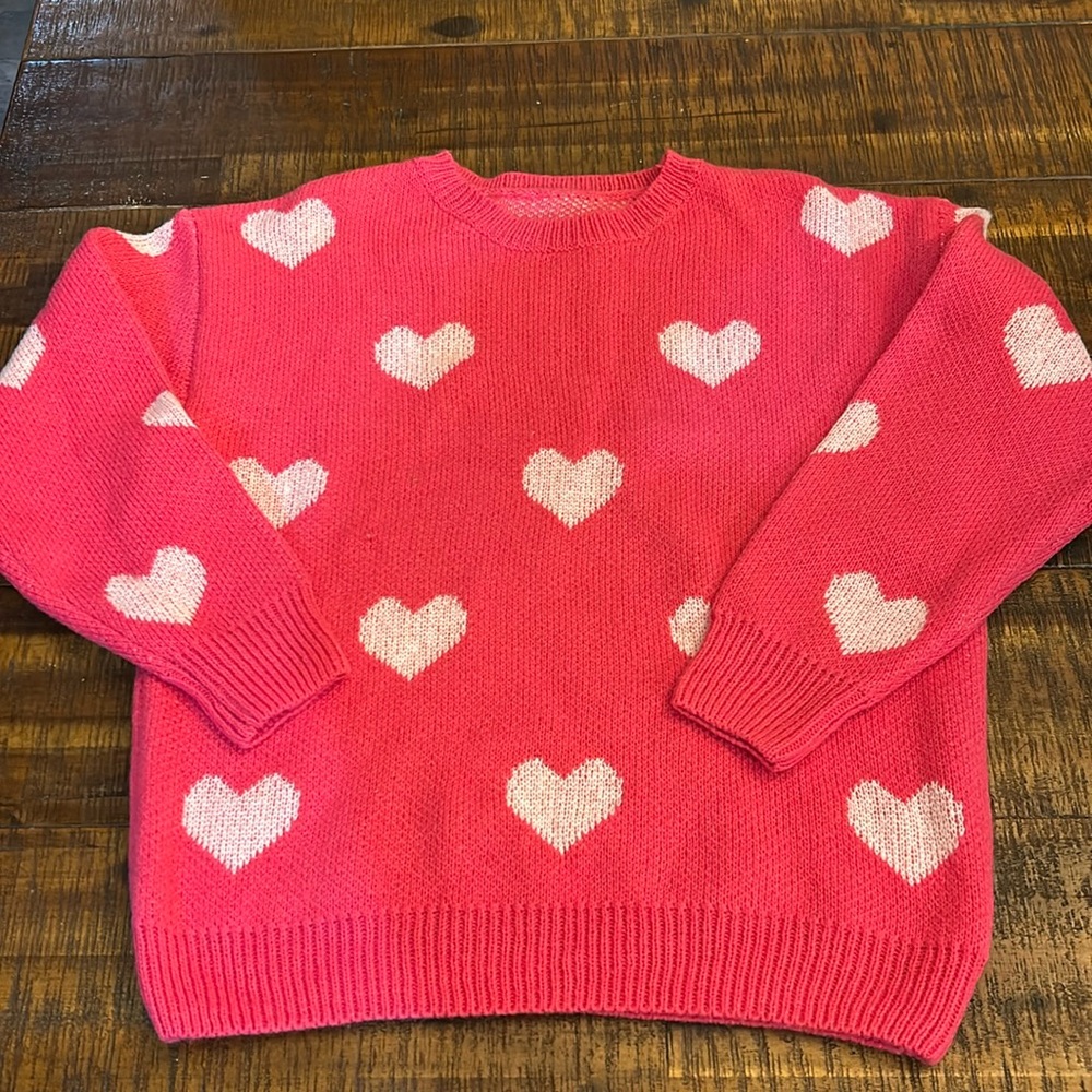 Pink Heart Comfy Sweater ❤️ Valentine’s Day